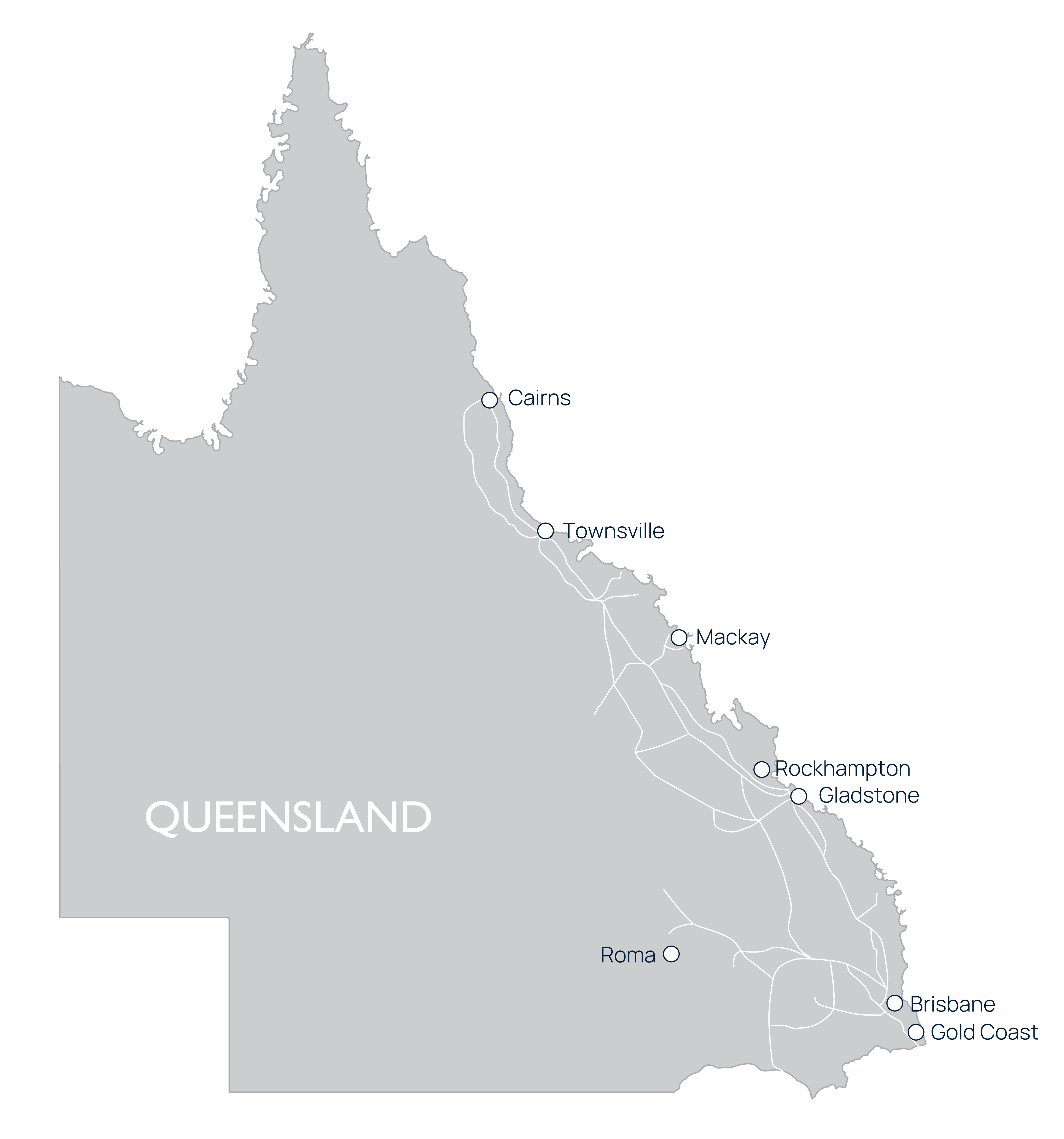 Queensland Existing Transmission Network Map - October 2025