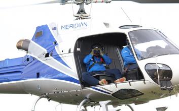 Helicopter patrols keep transmission lines safe