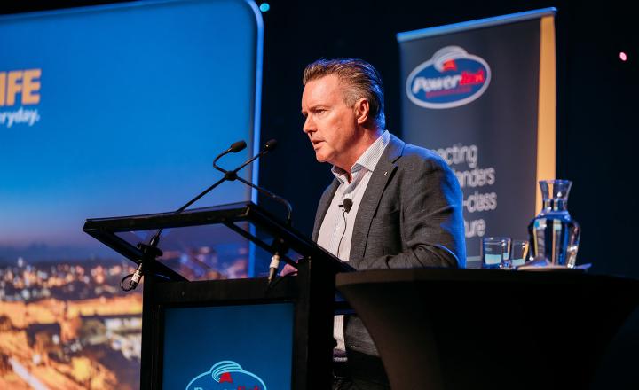 Paul Simshauser presenting