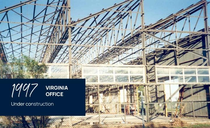 Powerlink Virginia warehouse under construction in 1997
