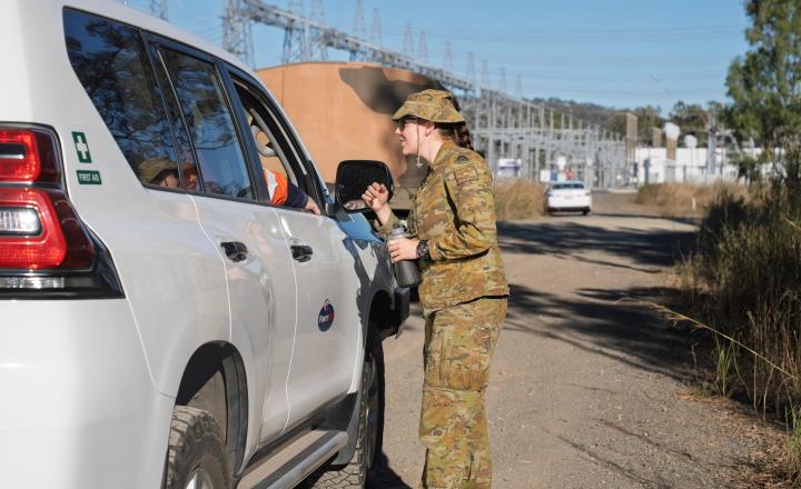Car outside substation 