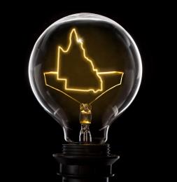 Queensland inside a lightbulb